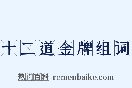 十二道金牌组词是什么意思的图片